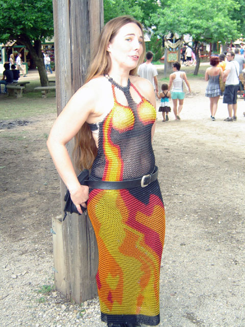 Flaming chainmaille