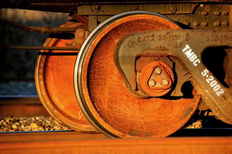 Rail car wheel 1, Bellingham WA