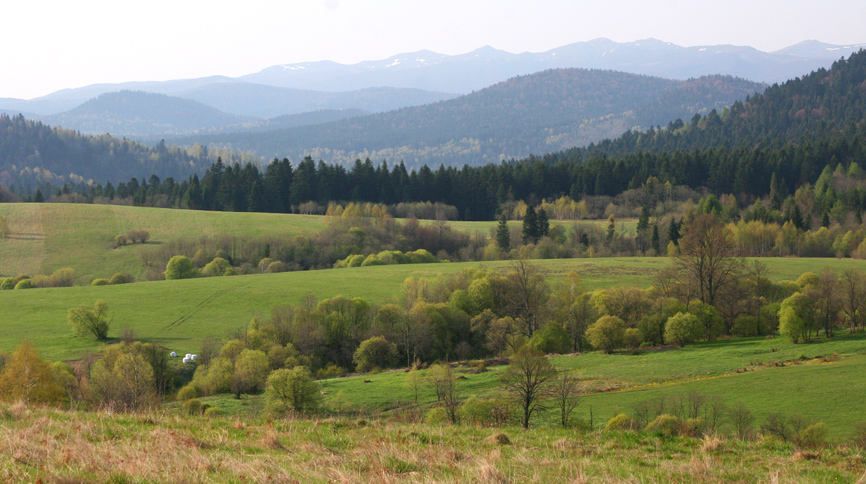 View towards the Carpathian Mountains
