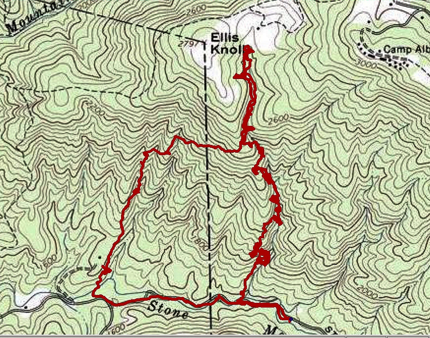 Map Of Sat Day Hike (8/28/10)