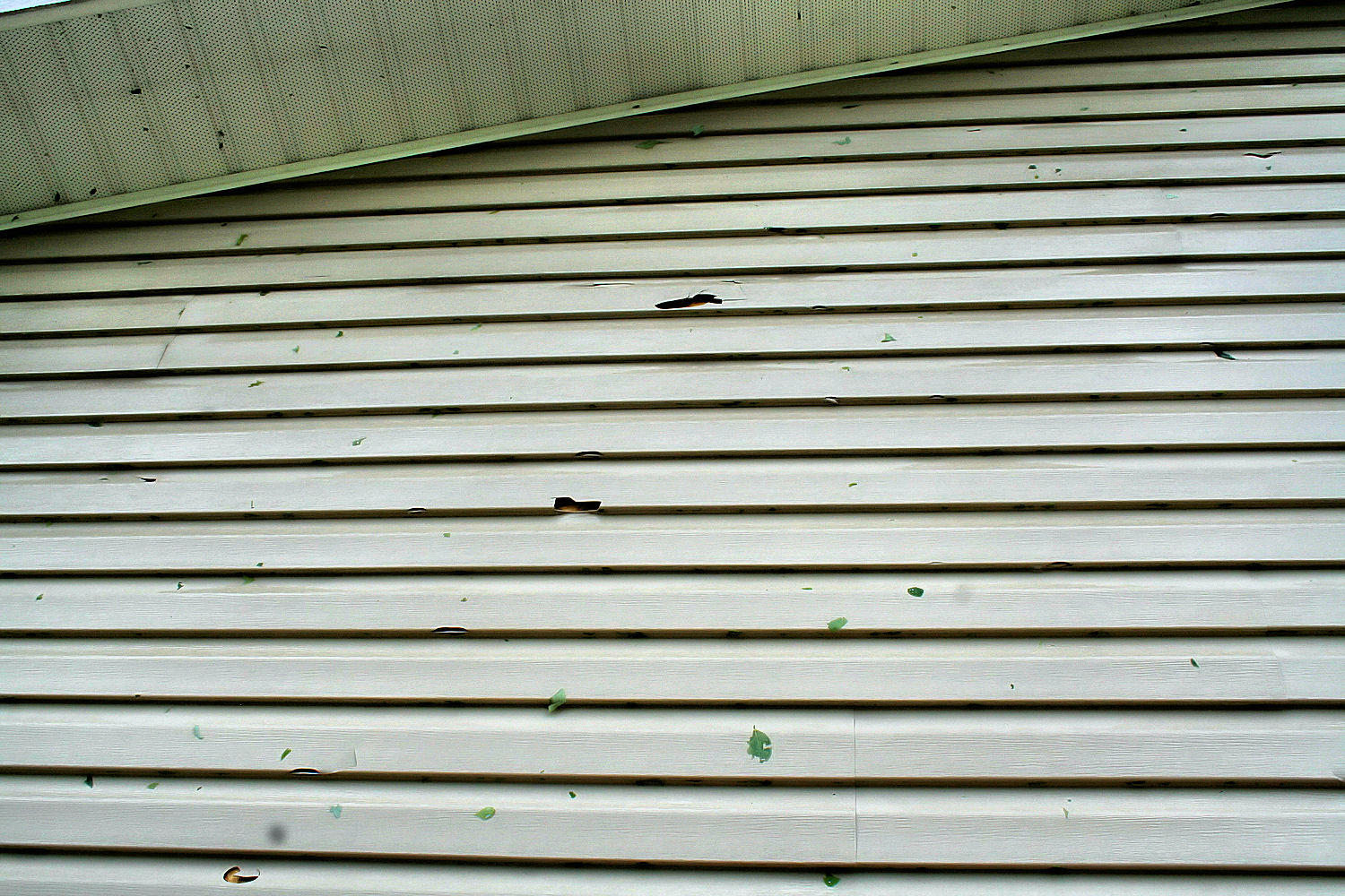 Damage to The House From The Hail