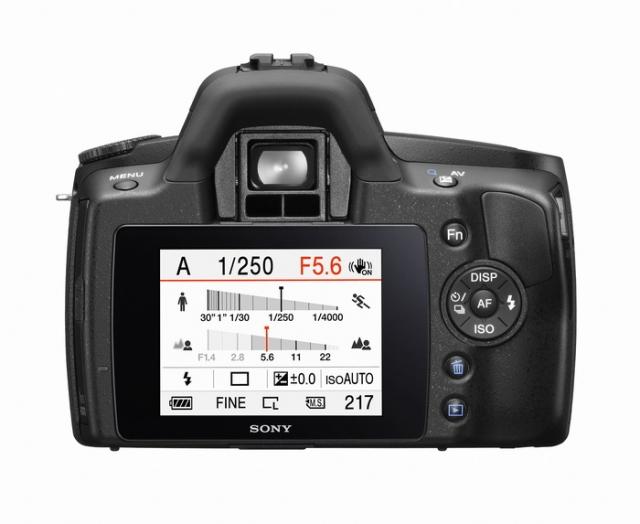 Sony Alpha A290 Back