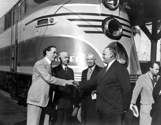 1939 - Christening of the FECs new streamlined train Henry M. Flagler at Miami