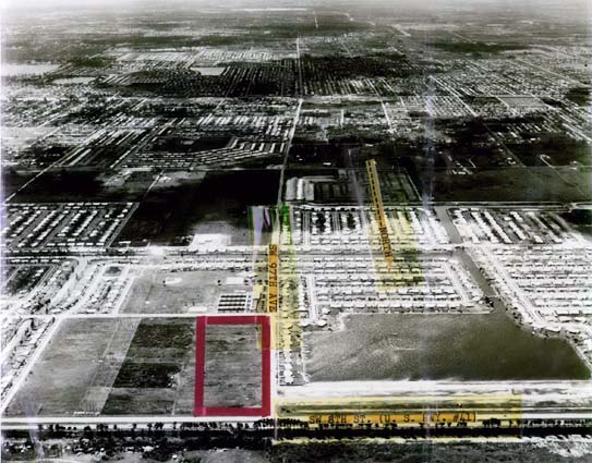 1966 - aerial photo looking south from Tamiami Trail and SW 97th Avenue, Miami