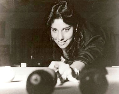 1976 - Linda Hudish, formerly of Hialeah, playing pool and the photo won AP Photo of the Year as best photo