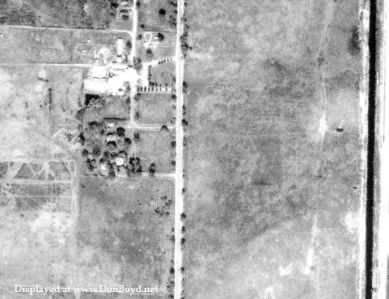 1963 - aerial view of Dressels Dairy (Milam Dairy until 1941) on Milam Dairy Road