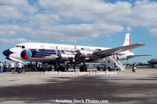 2008 - the Historical Flight Foundations restored Eastern Air Lines DC-7B N836D Open House stock photo #1446