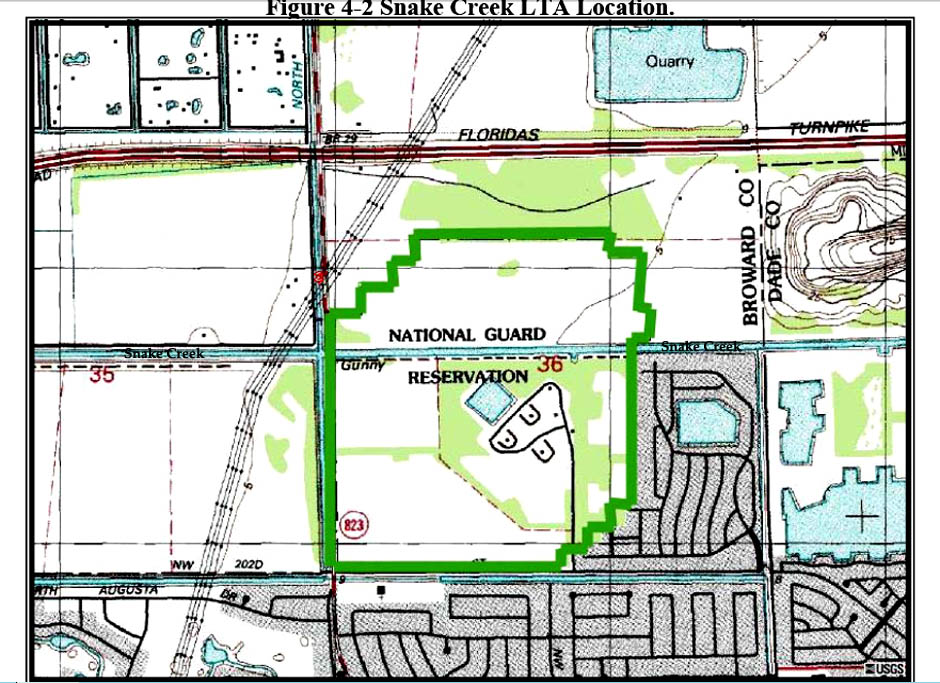 2004 - a diagram of the former U. S. Army C Battery HM-03 Nike Hercules missile launch site in Southwest Broward