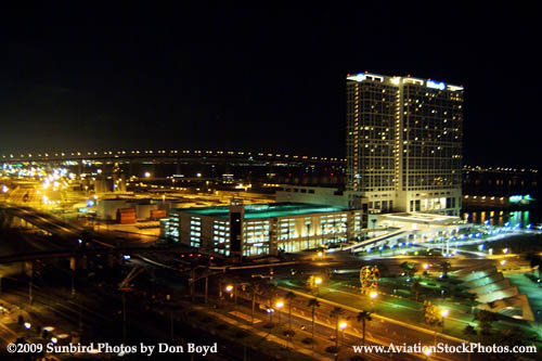 A nighttime view from the balcony of our suite at the Omni Hotel landscape stock photo #3011