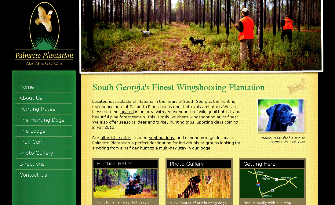 Link:  Palmetto Plantation, South Georgias Finest Wingshooting Plantation in Alapaha, Georgia
