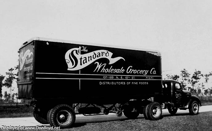 Late 1930s - a Standard Wholesale Grocery Company truck from Miami on the Tamiami Trail (see text below)