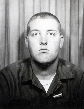 Army recruit Robbin P. Learned at Fort Jackson, South Carolina at age 19 in 1970