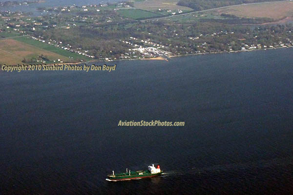 April 2010 - Aerial view of Chesapeake Bay with Kent Island in the background photo #1901