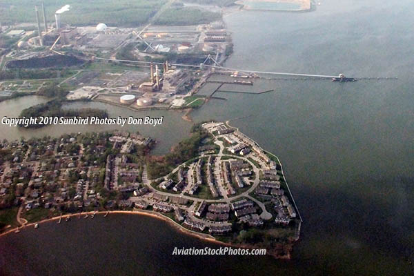 Aerial view of Orchard Beach (foreground), Maryland photo #1910