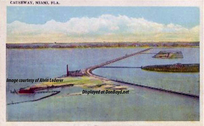 1920 - County Causeway looking west from Miami Beach