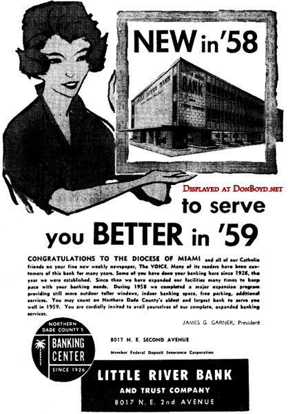 1959 - ad for Little River Bank and Trust in Little River, Miami