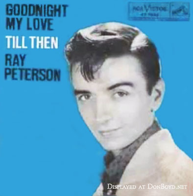 1959 - Ray Peterson's album for Goodnight My Love that Rick Shaw signed off with every night