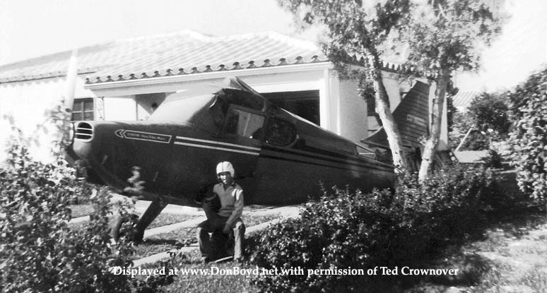 1955 - Ted Crownovers dads Stinson in the front yard
