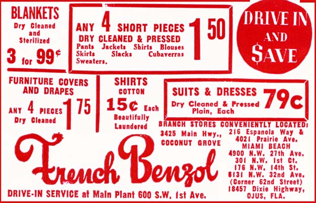 1952 - French Benzol dry-cleaning