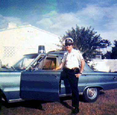 1968 - Biscayne Park police officer Fred E. Daughtry Sr. and his patrol car