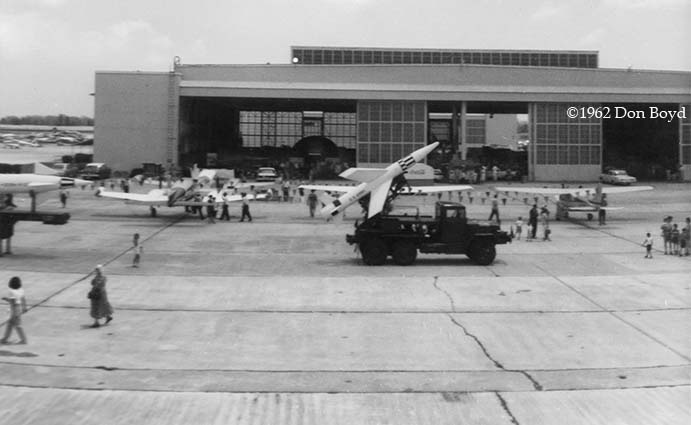 1962 - a variety of aircraft and missiles on display at the Opa-locka Air Show
