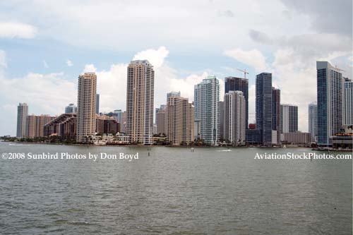 2008 - Brickell Key (formerly Claughton Island) and the mouth of the Miami River (right side)