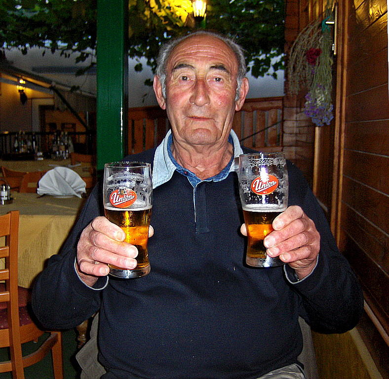 DEREK LIKES SLOVENIAN BEER!