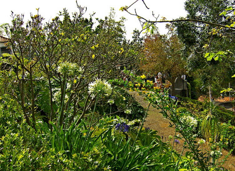SPRING FLOWERS BY THE CHURCH
