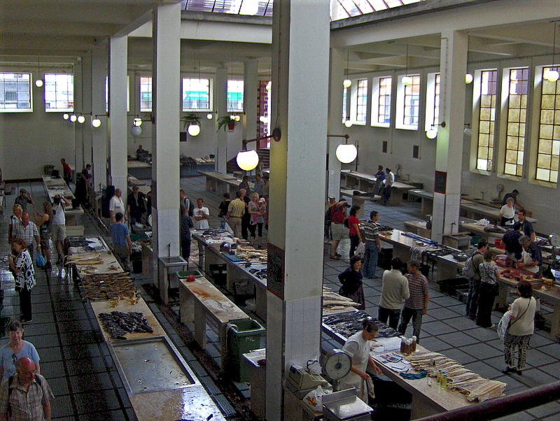 LOOKING DOWN ON THE FISH MARKET