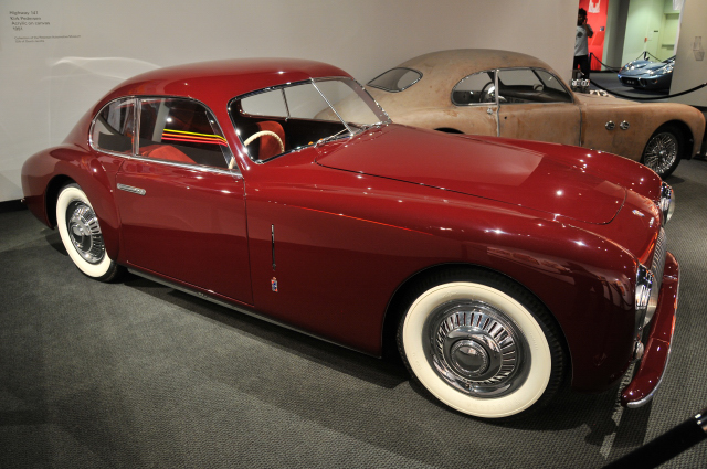 1947 Cisitalia 202 Coupe by Pinin Farina (two words until 1961), from collection of Margie and Robert E. Petersen