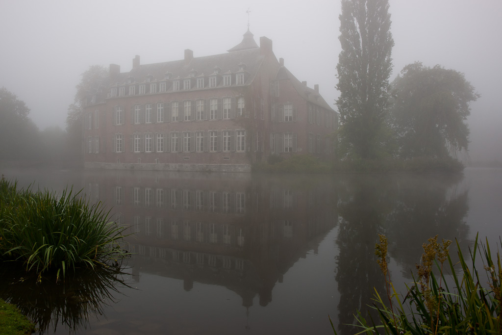 Bayard castle in morning fog