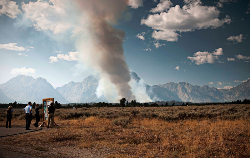 Wildfire caused by lightning, GTNP