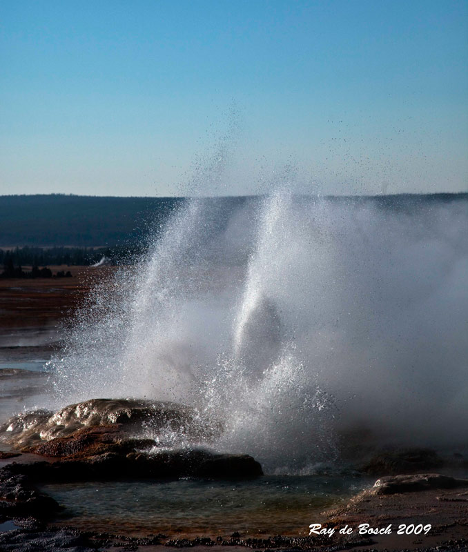 at the Upper Geyser Basin...