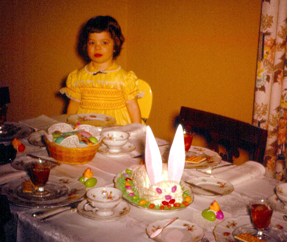 Cyndi and her bunny cake