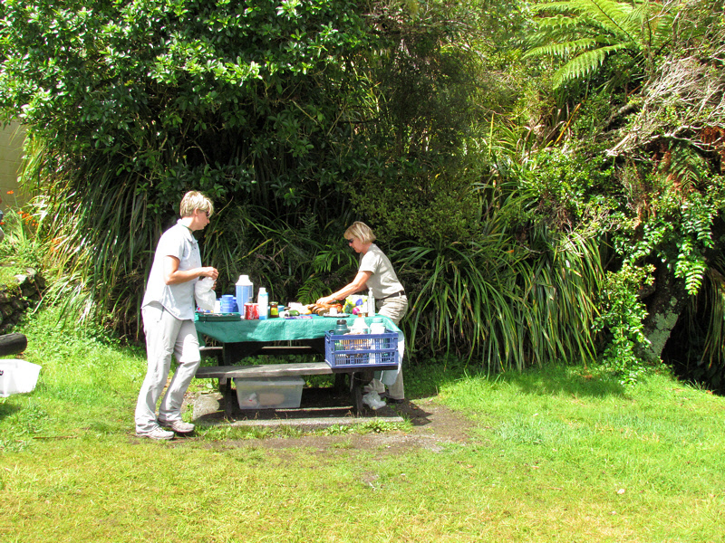 LS and AH prepare a picnic lunch (0439X)