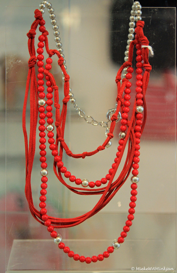 Strings of red beads