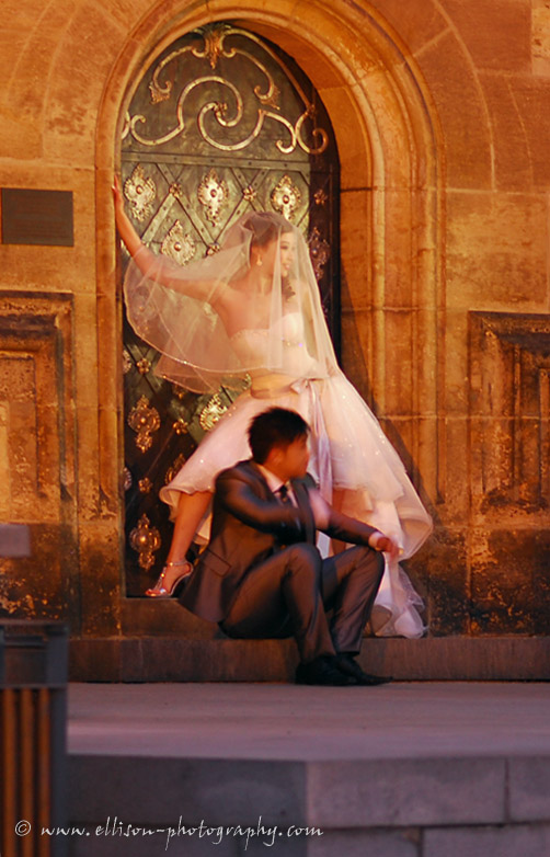 newly weds at St. Vitus cathedral