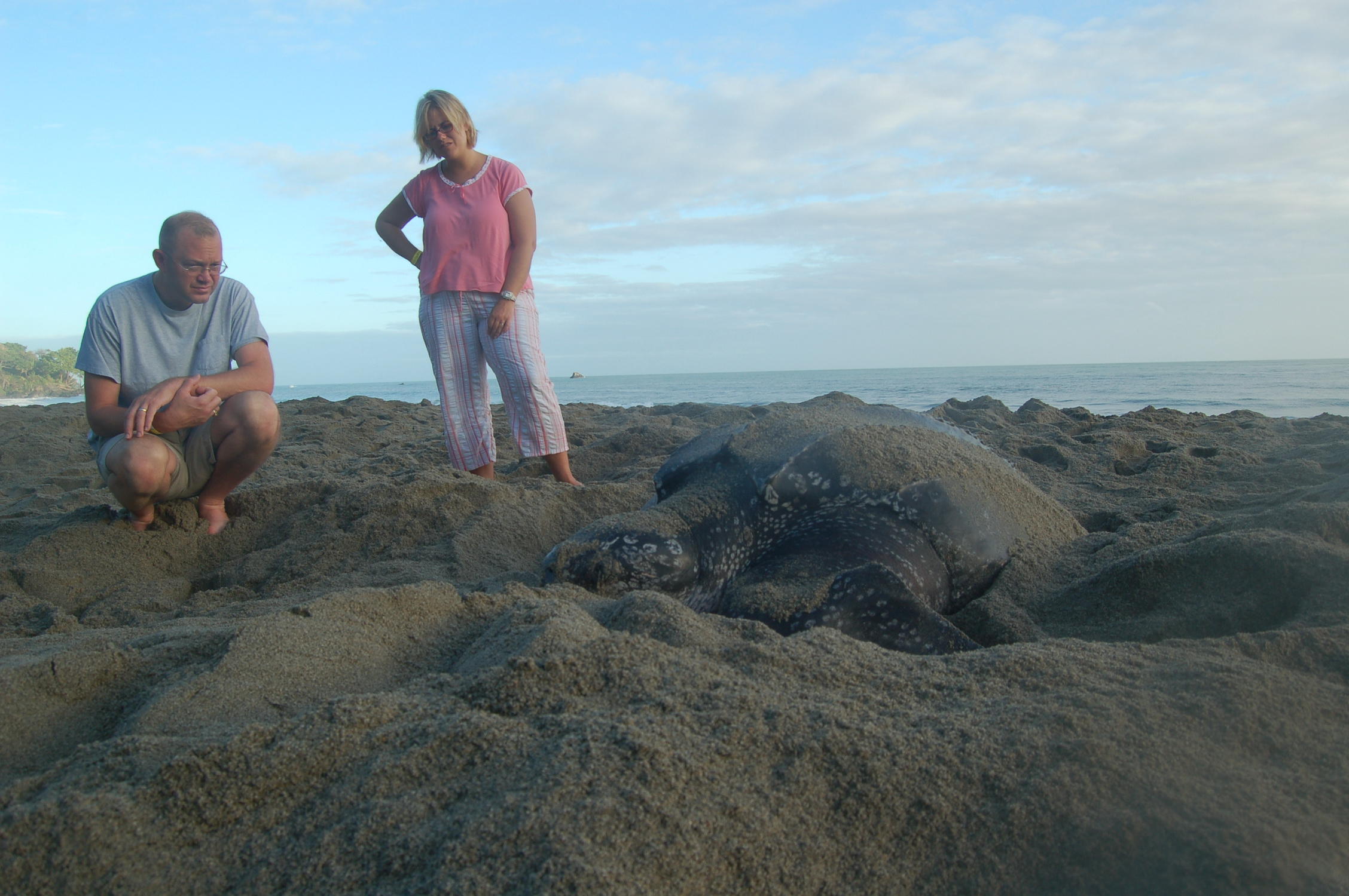 Chris and Lorie and Leatherback
