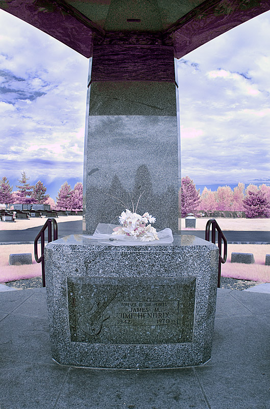 Jimi Hendrix' grave.