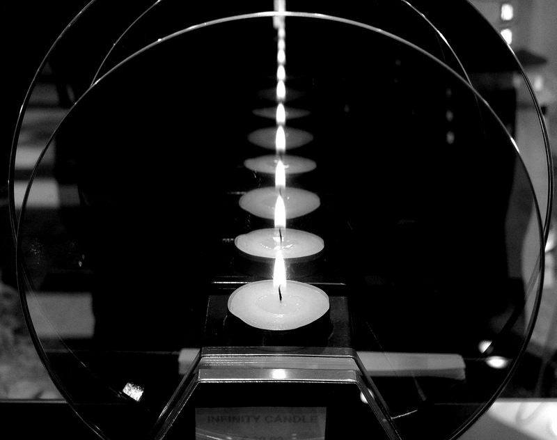 Reflections of a candle