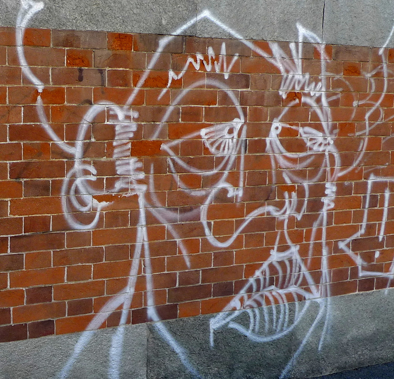 Faces on the walls