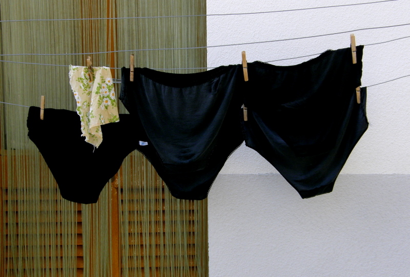 The other side of  white panties