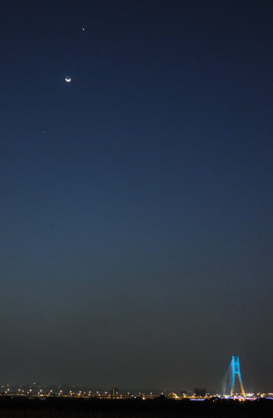 Venus, New Moon, Jupiter