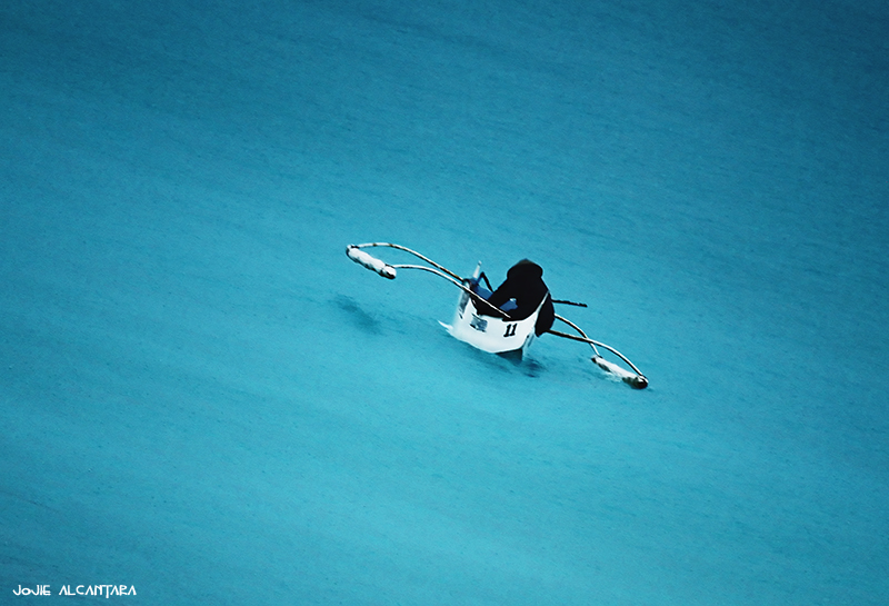 Boatman at sea