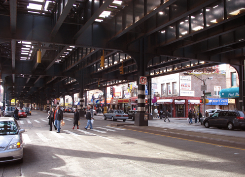 Brighton Beach Avenue, Brooklyn (near Coney Island) - area is heavily influenced by Russian culture.