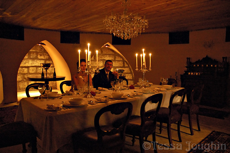Dining by candlelight...