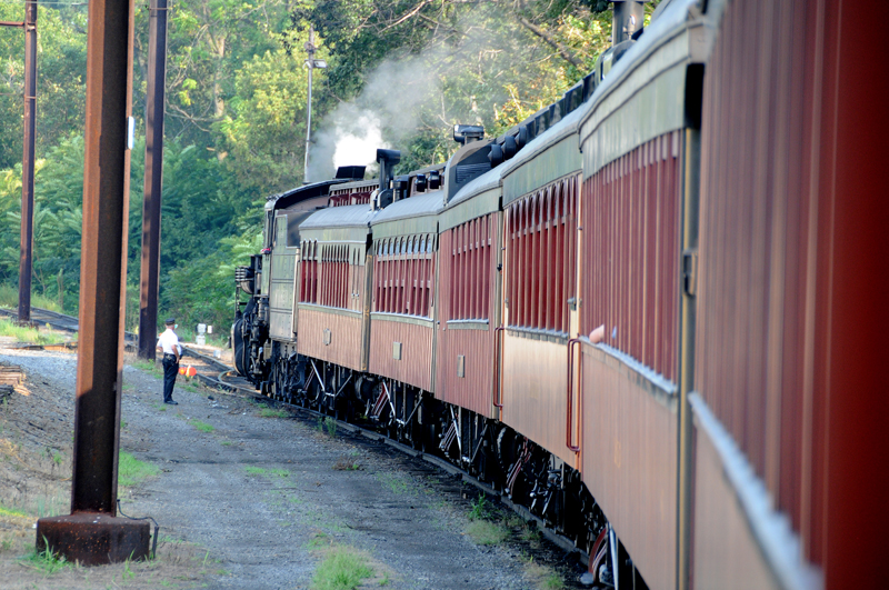 Train returning to Strasburg station
