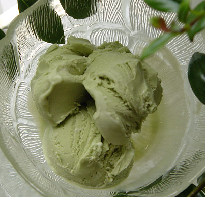 Homemade Green Tea Ice Cream