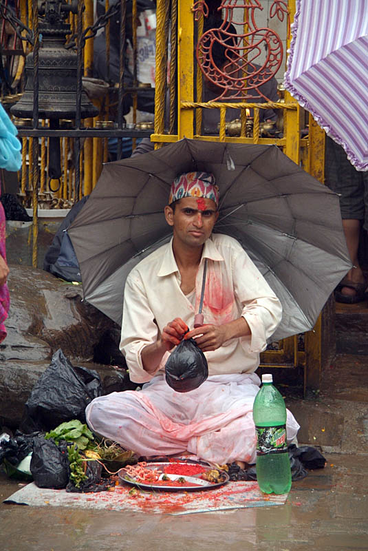 Brahmin Selling Thread Kathmandu