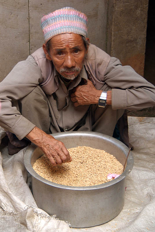 Old Man with Grain Dan Pancha